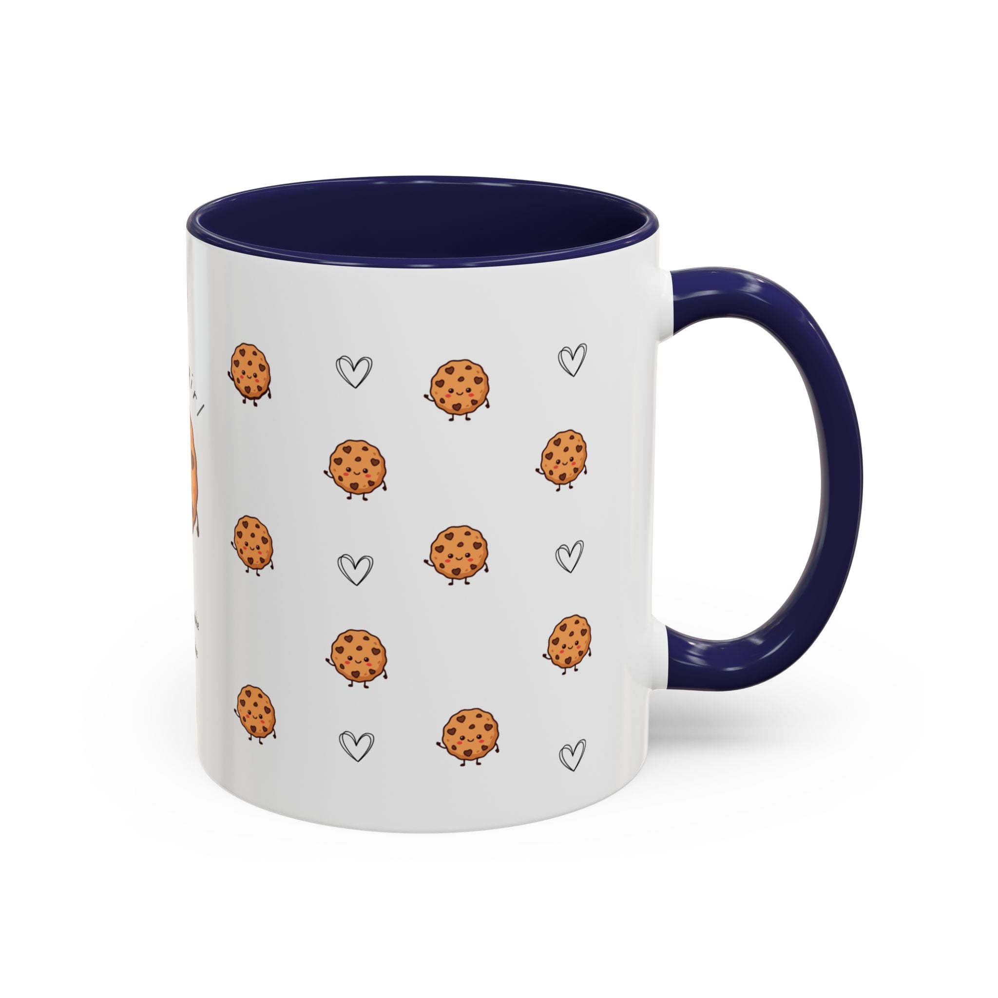 Cookie 'new girl' Accent Coffee Mug — Cute Cookie Pattern Ceramic Mug (11/15oz)