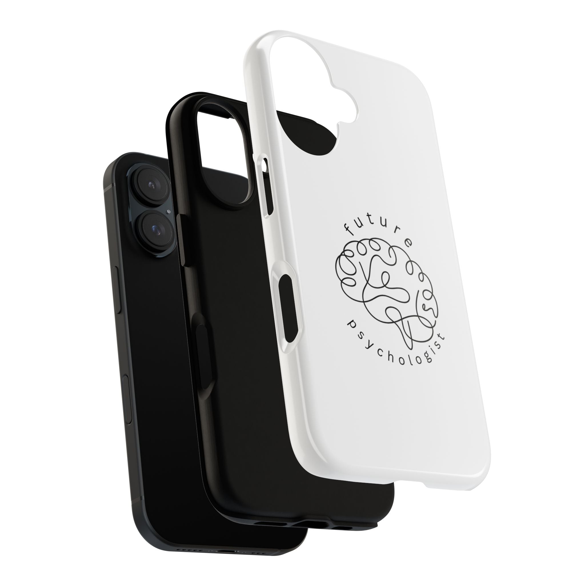 Future Psychologist Phone Case — Minimal Brain Line Art Protective Case
