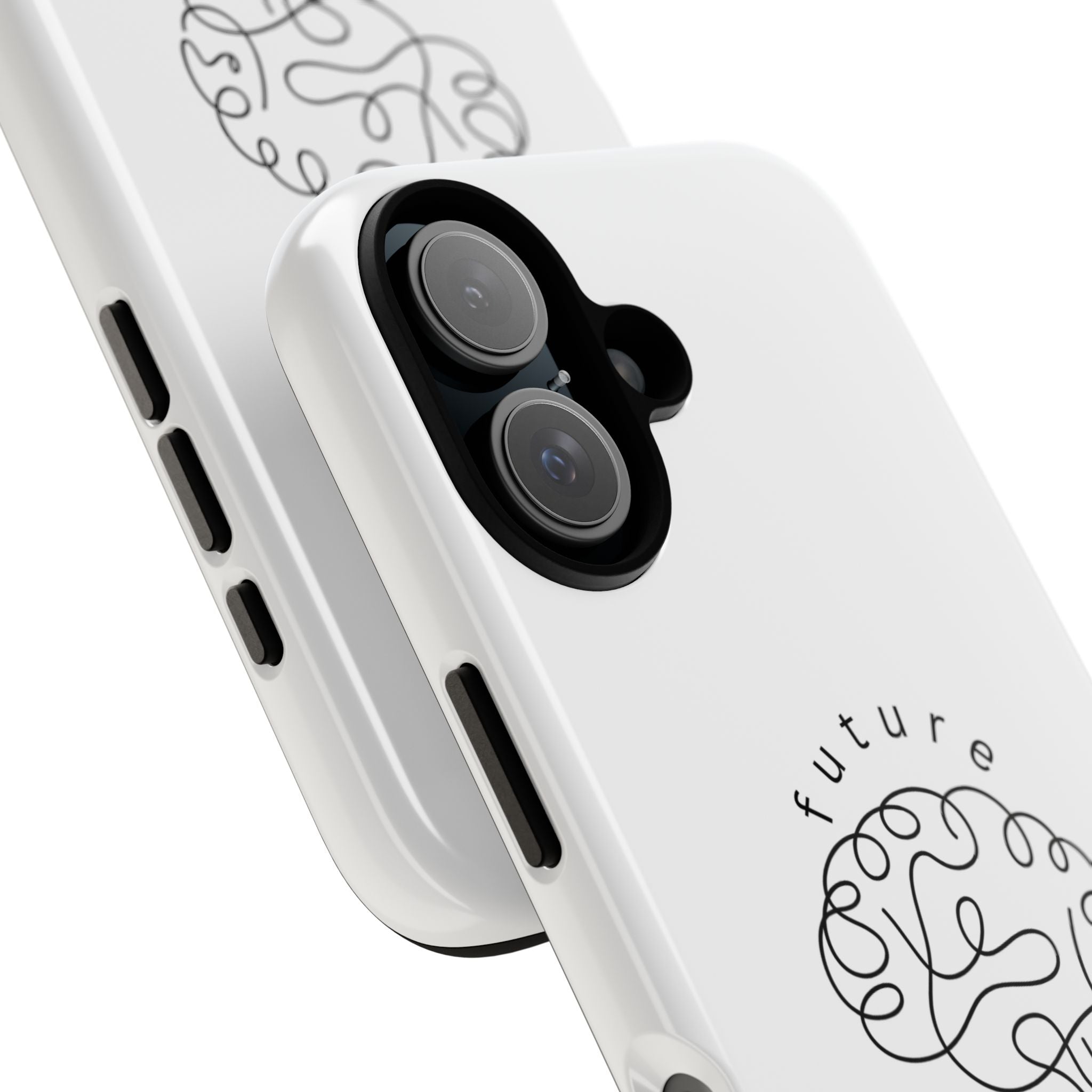 Future Psychologist Phone Case — Minimal Brain Line Art Protective Case