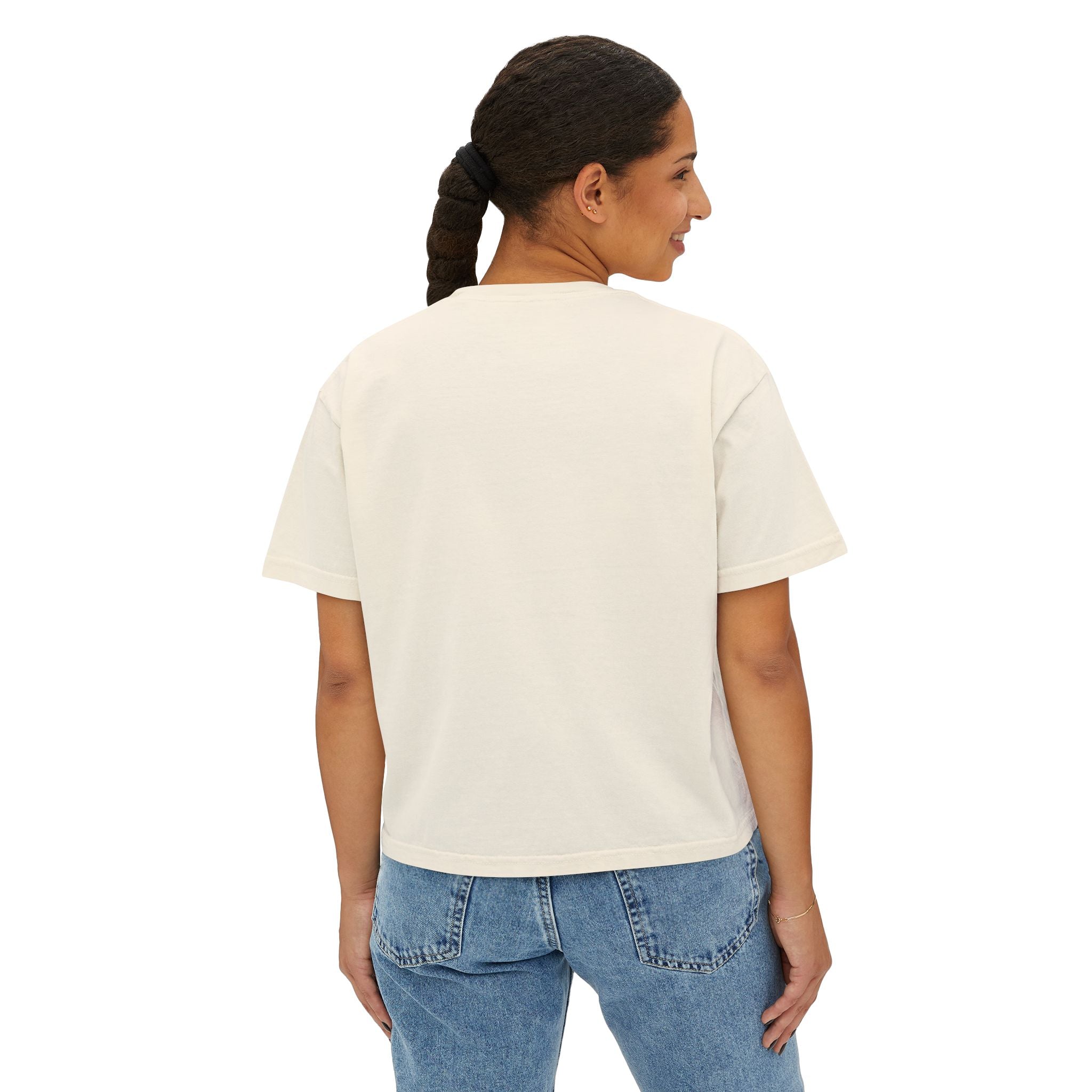 Brain Graphic Women's Boxy Tee — "In My Psych Girl Era" Mental Health Shirt