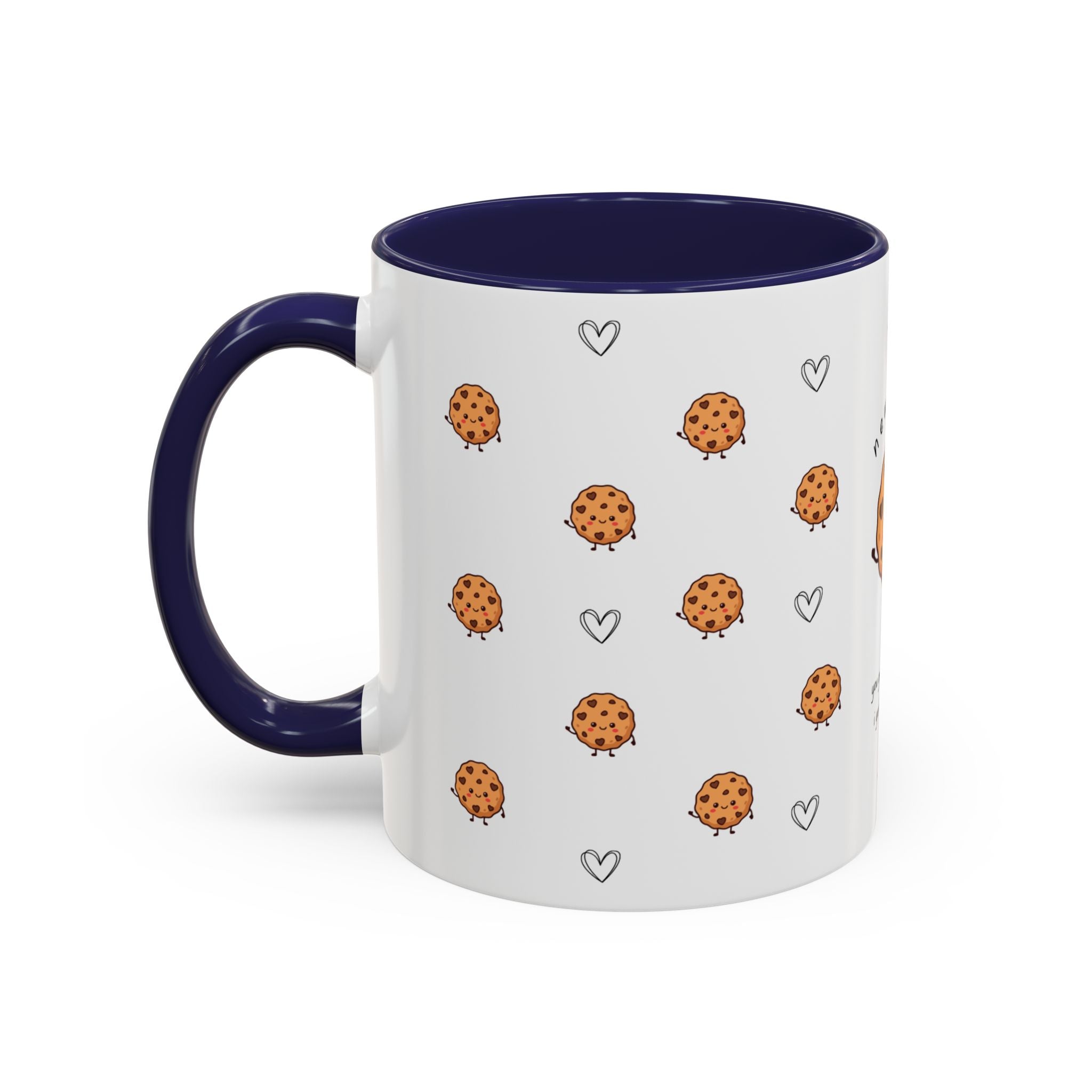 Cookie 'new girl' Accent Coffee Mug — Cute Cookie Pattern Ceramic Mug (11/15oz)