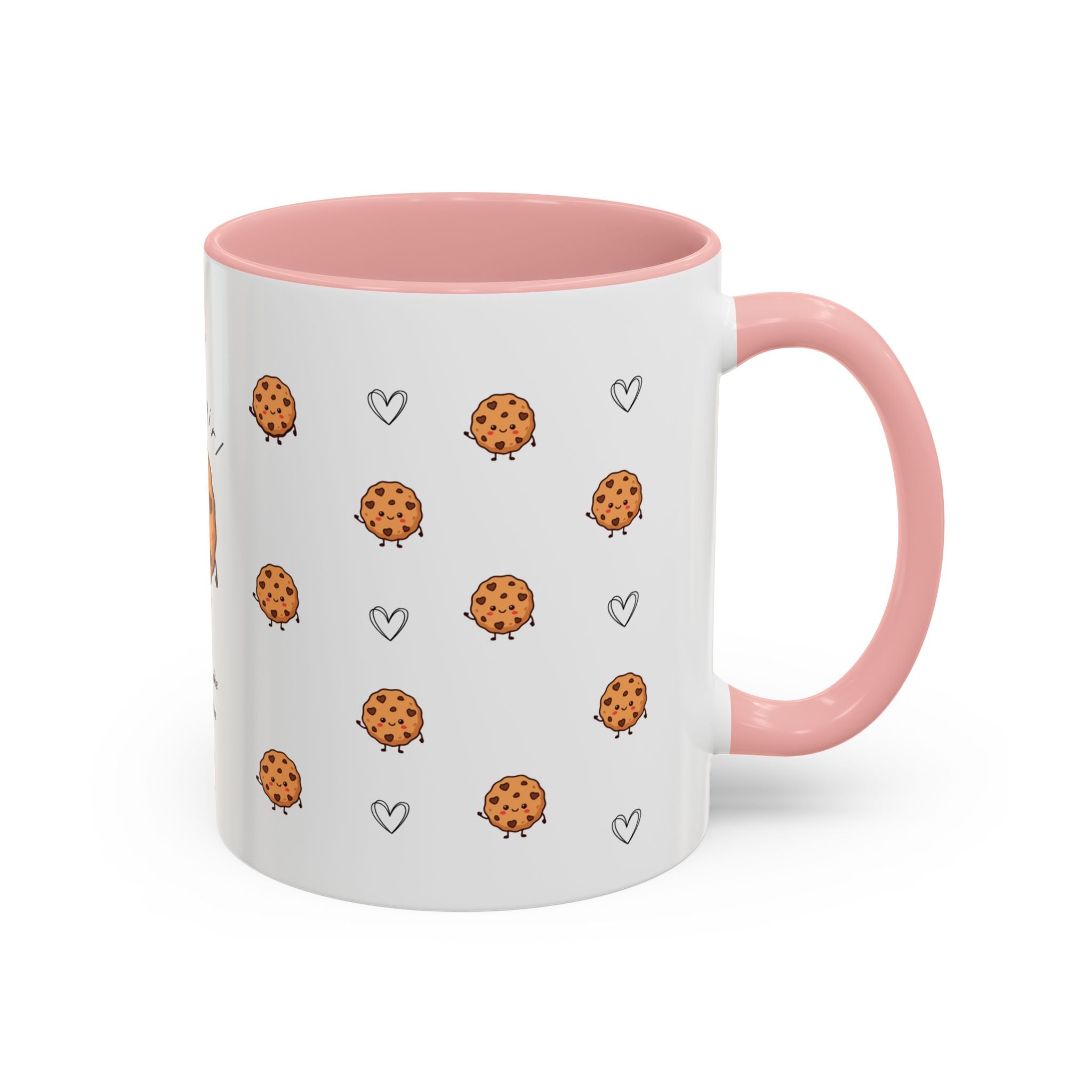 Cookie 'new girl' Accent Coffee Mug — Cute Cookie Pattern Ceramic Mug (11/15oz)