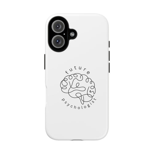 Future Psychologist Phone Case — Minimal Brain Line Art Protective Case